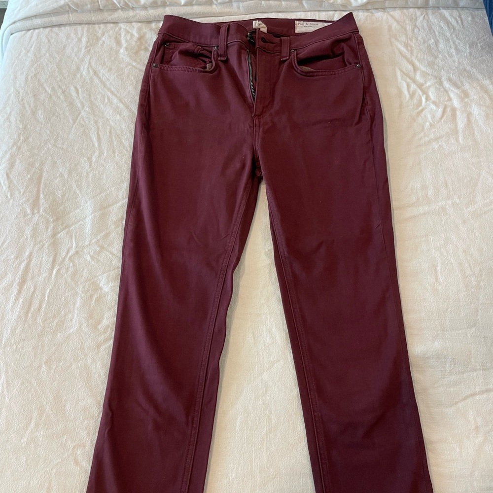 Rag and Bone high rise straight ankle pant
